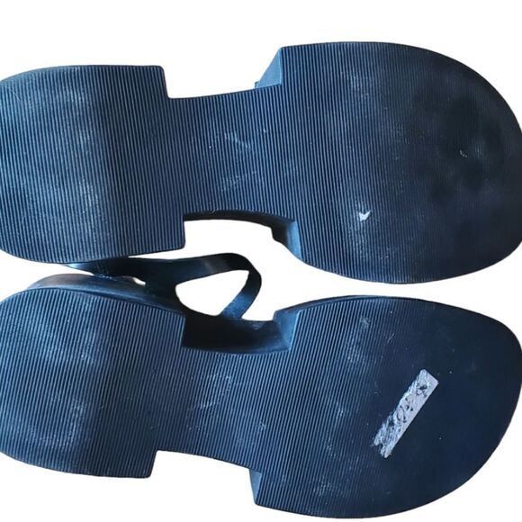 ESPIRIT FLORAL SANDLES SIZE 10 BLACK PLATFORMS - Picture 4 of 5